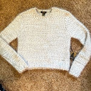 Super cute fuzzy cropped sweater